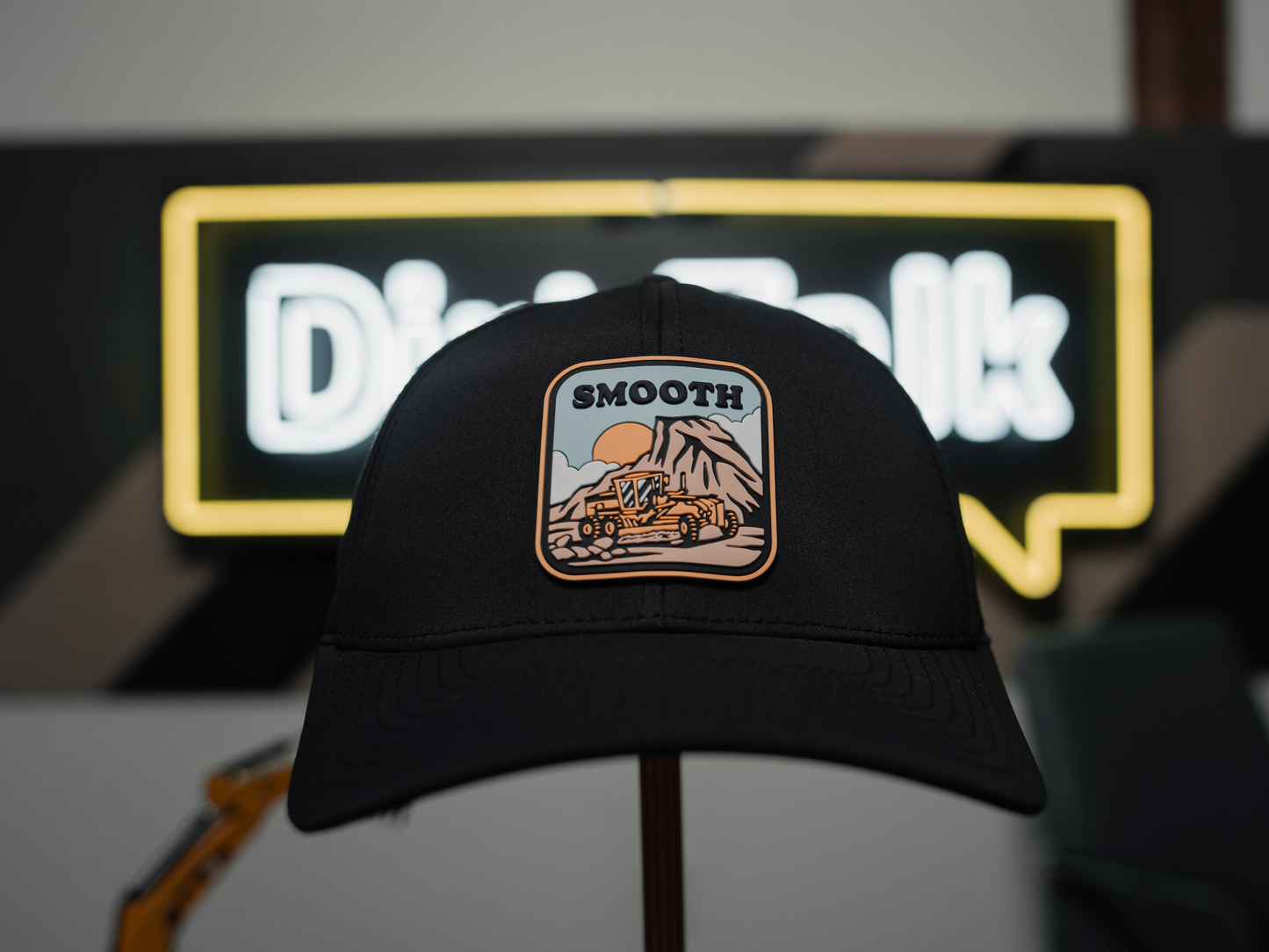Black "Smooth" Curved Performance Hat