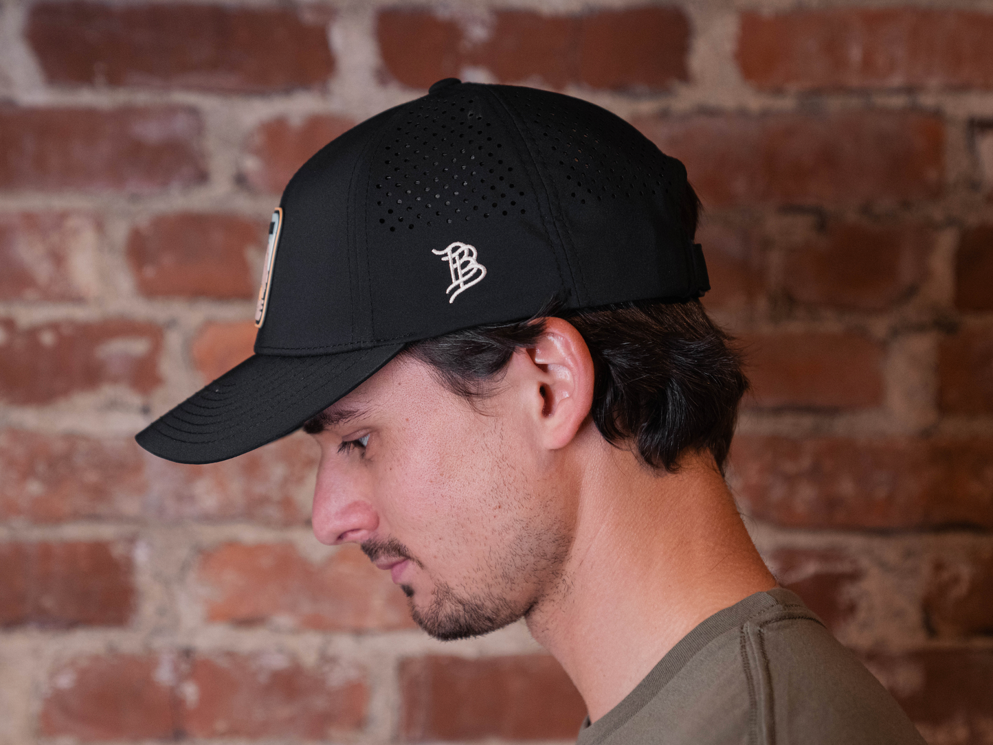 Black "Smooth" Curved Performance Hat