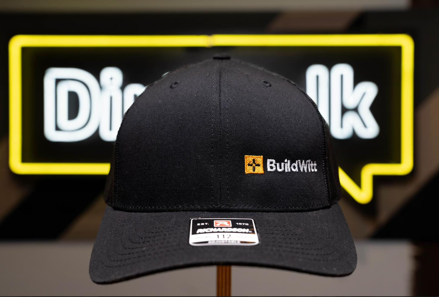 Black BuildWitt Logo Hat (offset)