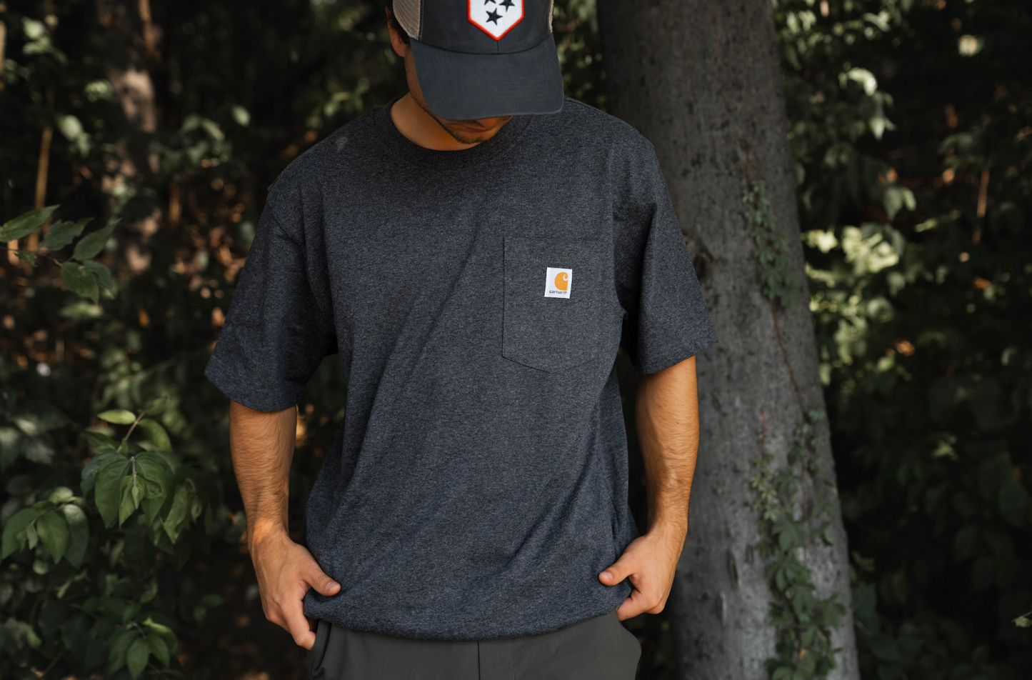 Gray Carhartt BuildWitt Pocket Tee