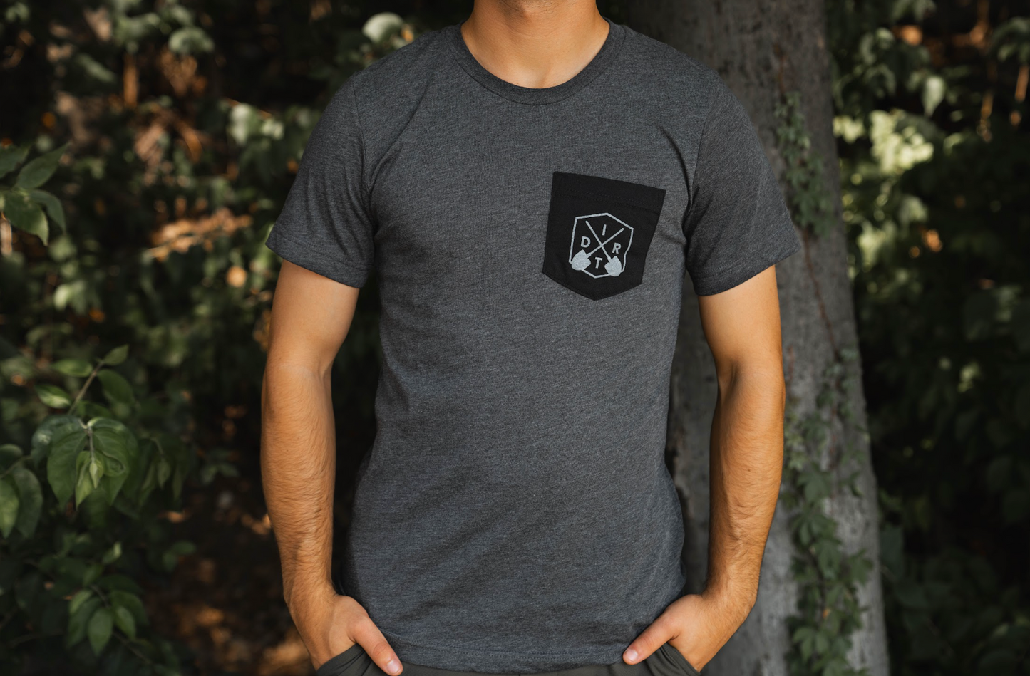 Gray DIRT Pocket Tee