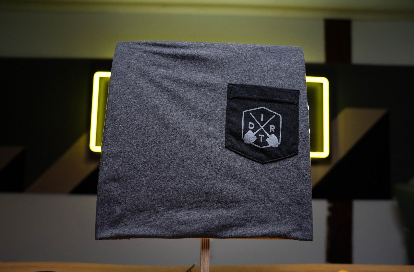 Gray DIRT Pocket Tee