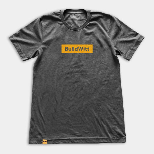 Gray Tee w/ BuildWitt Block Logo