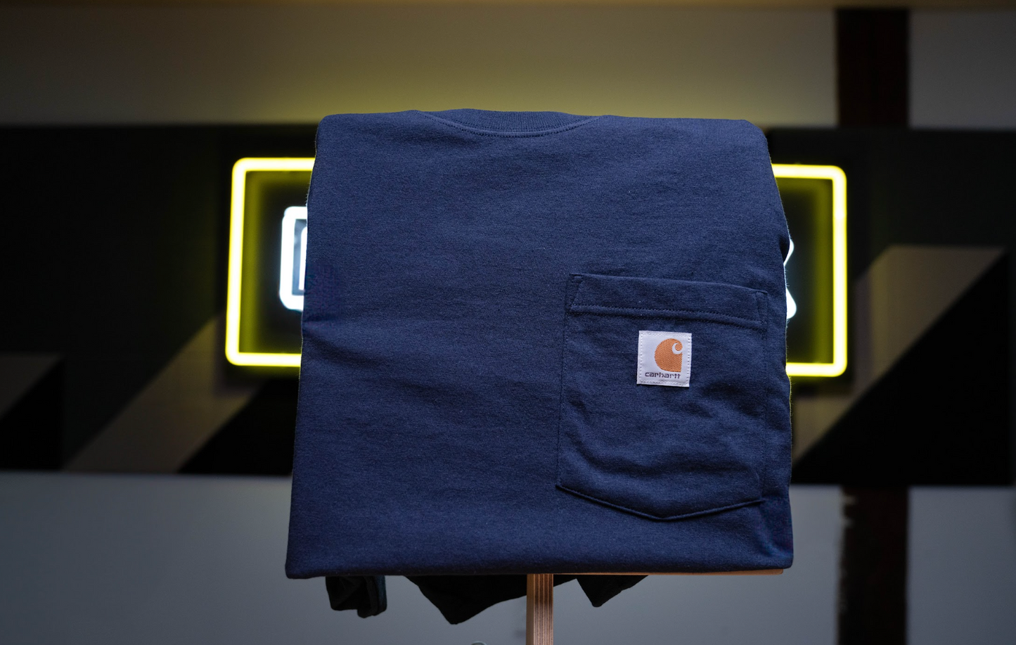 Navy Carhartt BuildWitt Pocket Tee