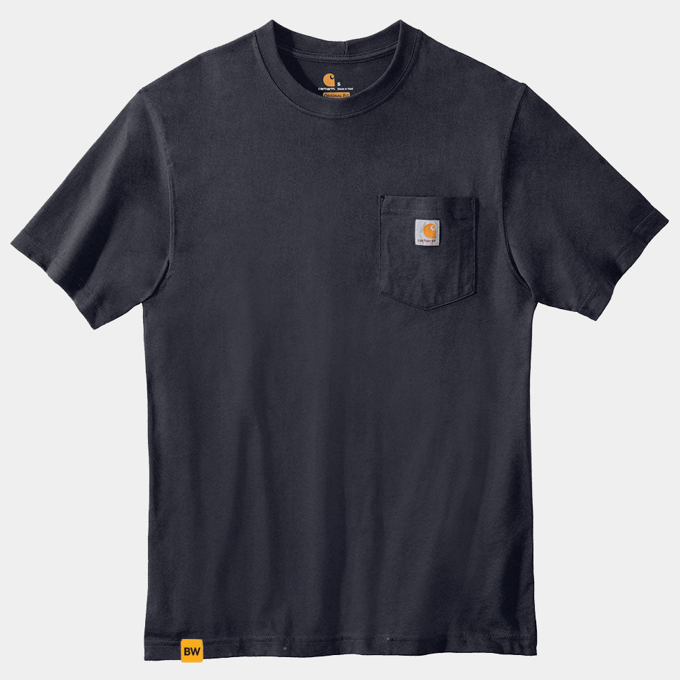 Navy Carhartt BuildWitt Pocket Tee