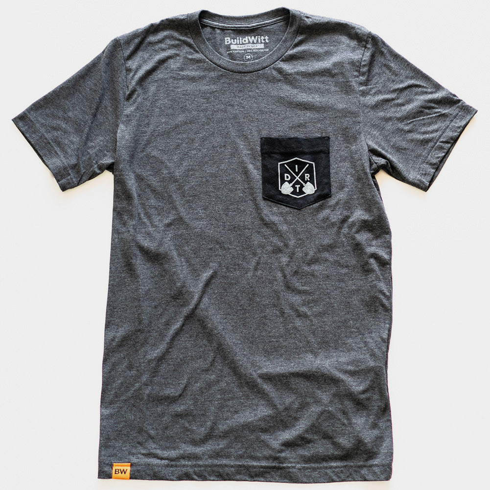 Gray DIRT Pocket Tee